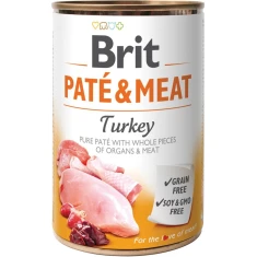 Консерва для собак Brit Paté & Meat з індичкою 400 г (8595602557479)