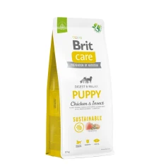Сухий корм для цуценят Brit Care Puppy Sustainable з куркою та комахами 12 кг (8595602558629)