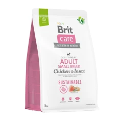 Сухой корм для собак Brit Care Sustainable Adult Small Breed с курицей и насекомыми 3 кг (8595602558667)