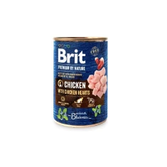 Вологий корм для собак Brit Premium by Nature з куркою та серцями 400 г (8595602561780)