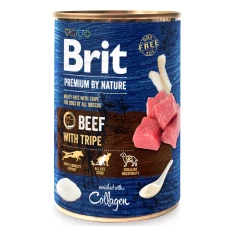 Вологий корм для собак Brit Premium By Nature з яловичиною і рубцем 400 г (8595602561827)