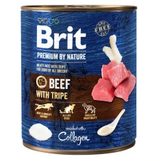 Вологий корм для собак Brit Premium by Nature з яловичиною і рубцем 800 г (8595602561834)