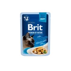 Вологий корм для котів Brit Premium Gravy з куркою в соусі 85 г (8595602570553)