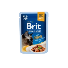 Вологий корм для котів Brit Premium Gravy філе з тунця в соусі 85 г (8595602570577)