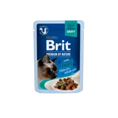 Вологий корм для котів Brit Premium Gravy з яловичиною в соусі 85 г (8595602570584)