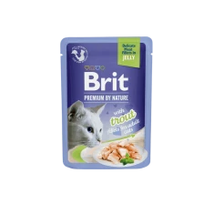 Вологий корм для котів Brit Premium Jelly з фореллю 85 г (8595602570690)