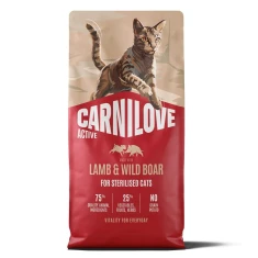 Сухий корм для котів Carnilove Active Cat з ягням і диким кабаном для стерилізованих 2 кг (8595602581450)