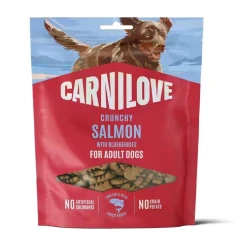 Ласощі для собак CARNILOVE Crunchy Snack з лососем і чорницею 200 г (8595602582600)