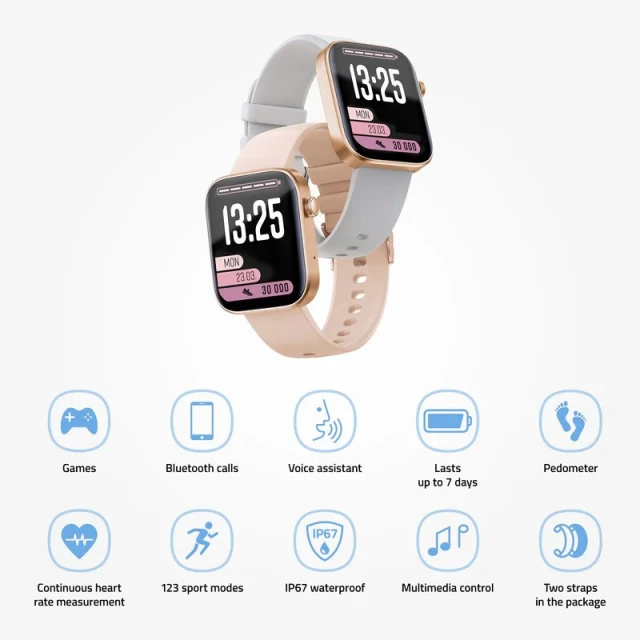 Смарт-годинник LAMAX BCool2 Plus Rose Gold (8595724900979)