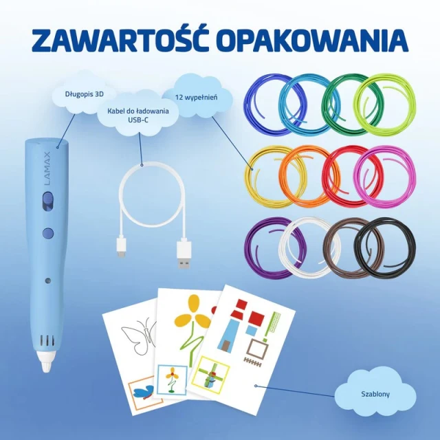 3D-ручка Lamax ArtKid1 Blue (8595724901648)