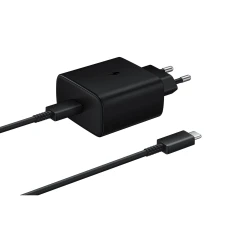Зарядний пристрій Samsung EP-TA845EWE 45W з кабелем USB-C Samsung EP-DW767JWE 45W 1.8m Black (8596311205514)