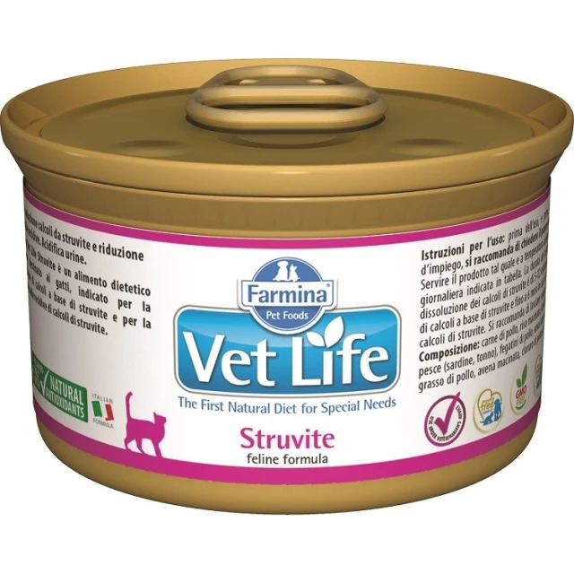 Вологий корм для котів Farmina Vet Life Struvite 85 г (8606014102871)