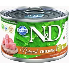 Вологий корм для котів Farmina N&D Natural з куркою 140 г (8606014107203)