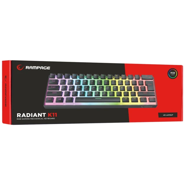 Клавиатура Rampage Radiant K11 механическая Pudding (8680096124891)