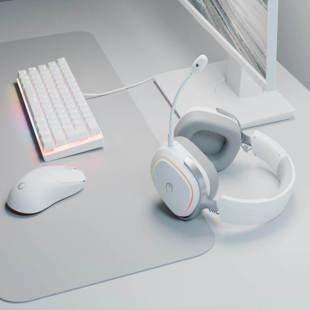 Навушники Rampage Retsu бездротові 2.4G RGB White (8680096147616)