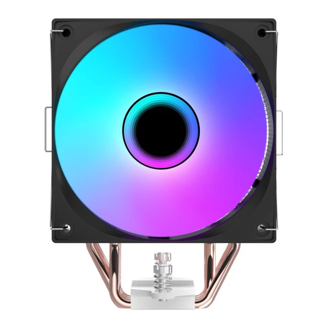 Процесорний кулер Rampage Octagon B70 120 мм ARGB з LCD-дисплеєм температури Black (8680096148583)