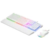 Комплект клавіатура + миша Rampage Fortuna ігровий з килимком 12800 DPI White (8680096148880)