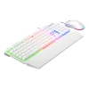 Комплект клавіатура + миша Rampage Fortuna ігровий з килимком 12800 DPI White (8680096148880)