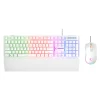 Комплект клавіатура + миша Rampage Fortuna ігровий з килимком 12800 DPI White (8680096148880)