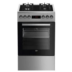 Газово-електрична плита Beko FSMT55330DXDS з 3D випіканням (8690842165597)