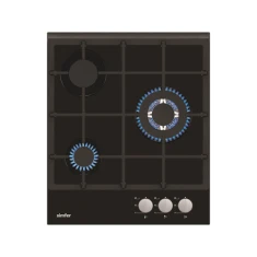 Варильна поверхня Simfer H4.305.HGSSP газова на склі 3 конфорки Black (8699272096150)