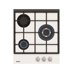 Варильна поверхня Simfer H4.305.HGSBB газова на склі 3 конфорки White (8699272096167)