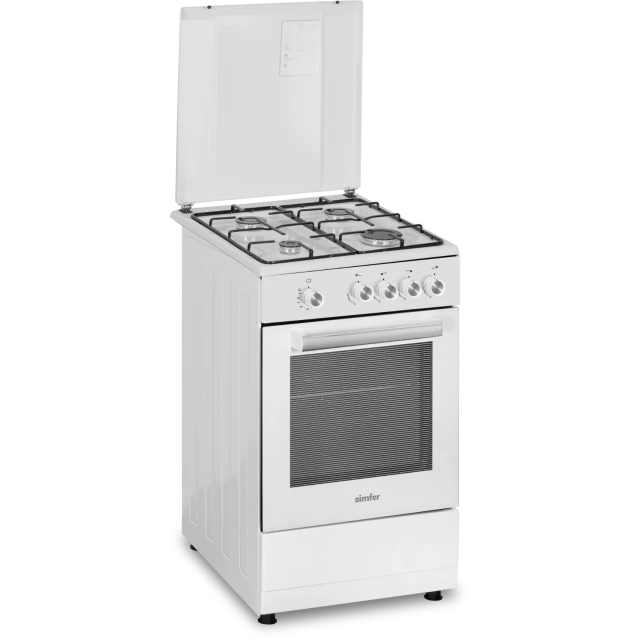 Плита Simfer 4401SGRBB газова 50 см 49 л White (8699272096228)
