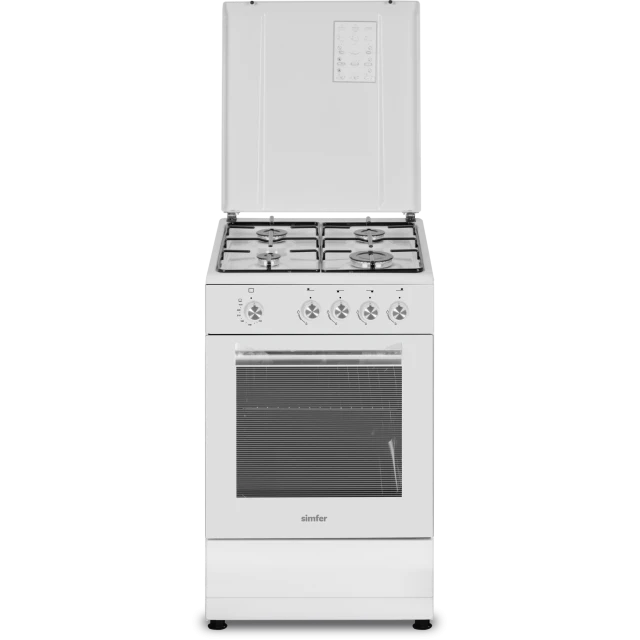 Плита Simfer 4401SGRBB газова 50 см 49 л White (8699272096228)
