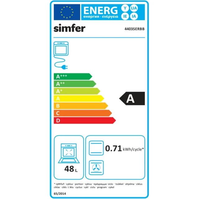 Газова плита Simfer 4403SERBB 50 см White (8699272096235)