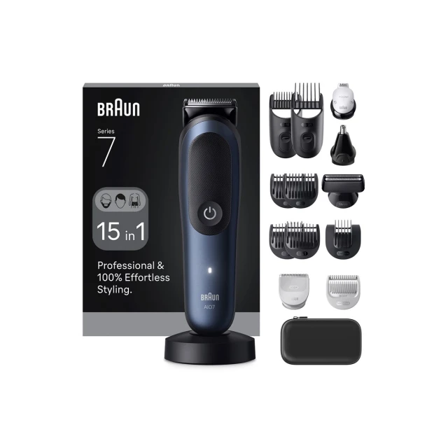 Тример Braun All-in-One Series 7 AIO7580 Blue/Black (8700216429023)