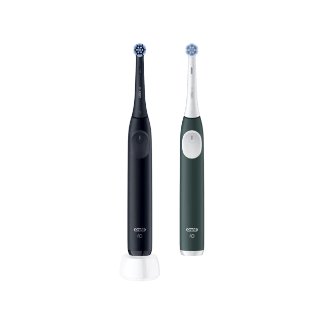 Електрична зубна щітка Oral-B iO2 Duo 3 режими 2 шт Night Black/Forest Green (8700216611909)