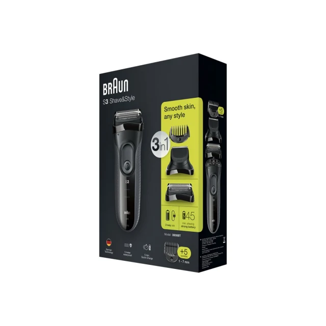 Електробритва Braun Shave&Style Series 3000BT 45 хв Black (8700216735568)