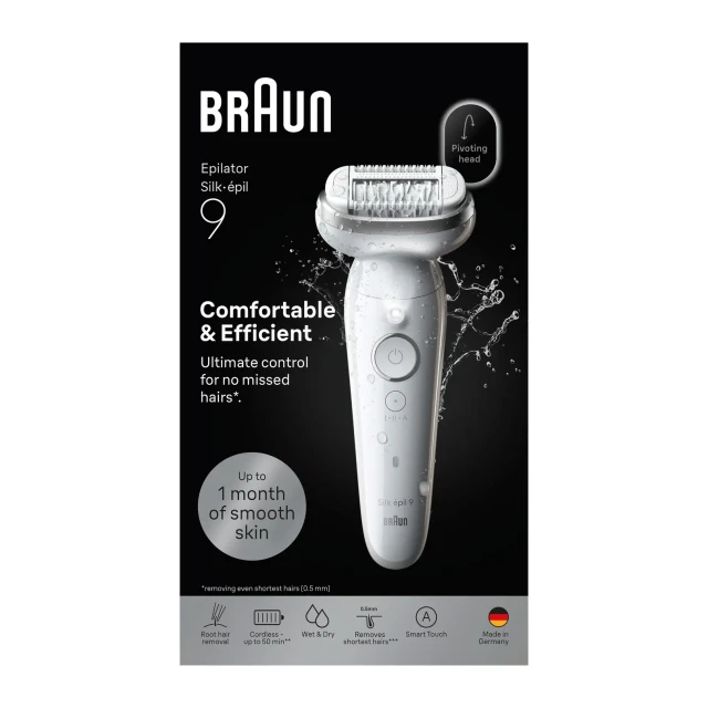 Епілятор Braun Silk-épil 9 SES9-000 White/Silver (8700216963404)