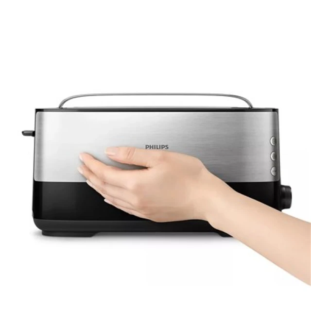 Тостер Philips Viva Collection HD2692/90 950 Вт 2 відділення Black (8710103821083)