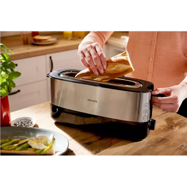 Тостер Philips Viva Collection HD2692/90 950 Вт 2 відділення Black (8710103821083)
