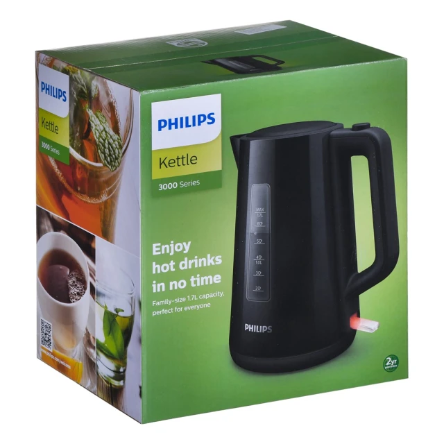 Електрочайник Philips HD9318/20 2200 Вт 1,7 л Black (8710103941040)