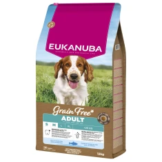 Сухой корм для собак EUKANUBA Adult Small & Medium Grain Free с лососем 12 кг (8710255184753)