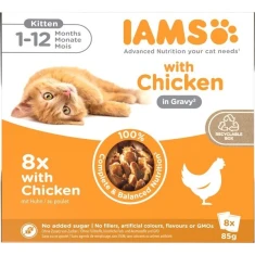 Влажный корм для котят EUKANUBA Iams Delights в подливке 8 шт x 85 г (8710255191102)