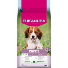 Сухой корм для щенков EUKANUBA Puppy & Junior Small/Medium Lamb & Rice с ягненком и рисом 12 кг (8710255201818)