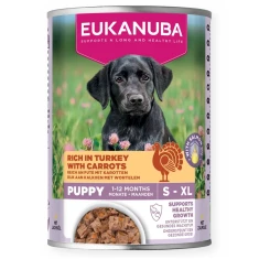 Вологий корм для цуценят EUKANUBA з індичкою і морквою 400 г (8710255206172)