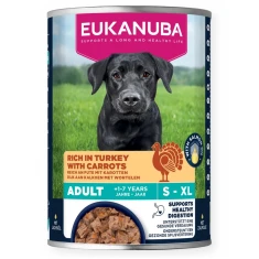 Вологий корм для собак EUKANUBA Adult з індичкою та морквою 400 г (8710255206219)