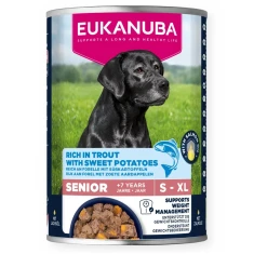 Влажный корм для собак EUKANUBA Senior с форелью и сладким картофелем 400 г (8710255206288)