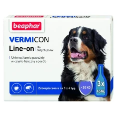 Краплі від паразитів для собак BEAPHAR Vermicon Line-on L понад 30 кг 3 шт x 4,5 мл (8711231119042)