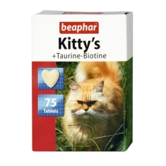 Ласощі для котів Beaphar Kitty's з таурином і біотином 75 таблеток (8711231127795)