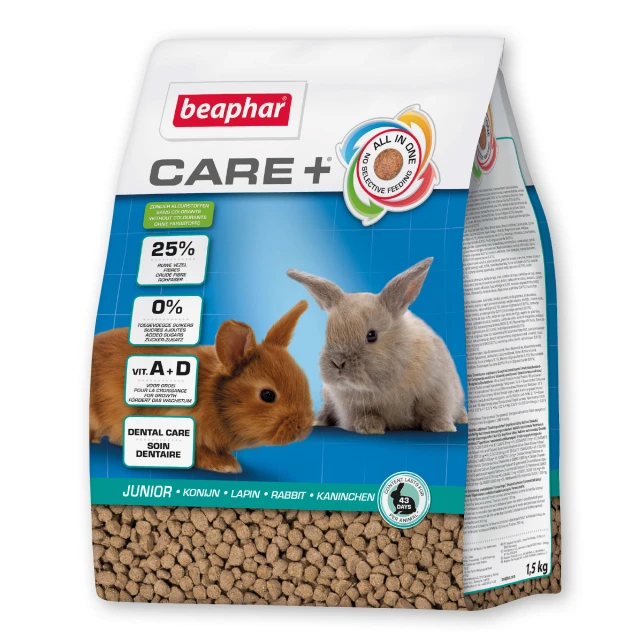 Сухий корм для молодих кроликів BEAPHAR Care+ Rabbit Junior 1,5 кг (8711231184071)