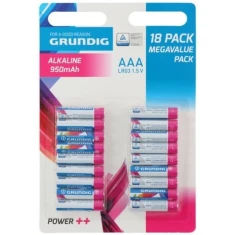 Батарейки alkaline Grundig AAA R03 1.5V 18 шт. (8711252145693)