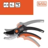 Секатор Black&Decker ковадельний садовий для квітів і живоплоту (871125223417)