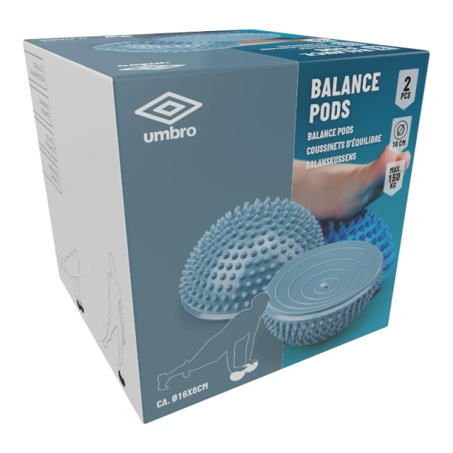 Полусфера балансовая сенсорная Umbro для массажа стоп 2 шт. (8711252240633)