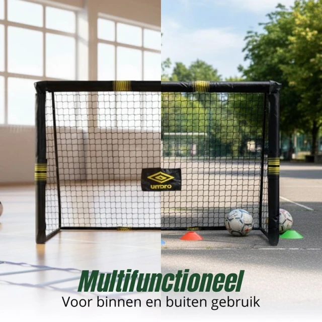 Ворота футбольні металеві Umbro 180x120x60 см з сіткою
