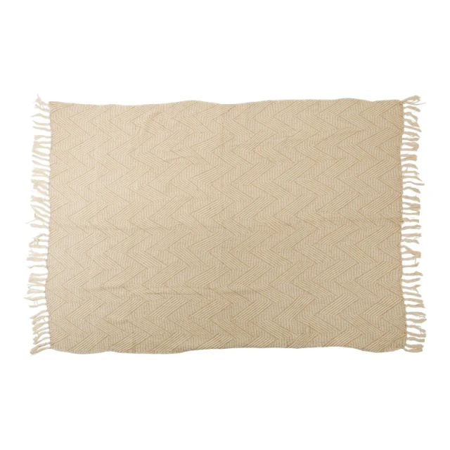 Плед бавовняний Arti Casa 130x170 см Beige/White (871125230194)